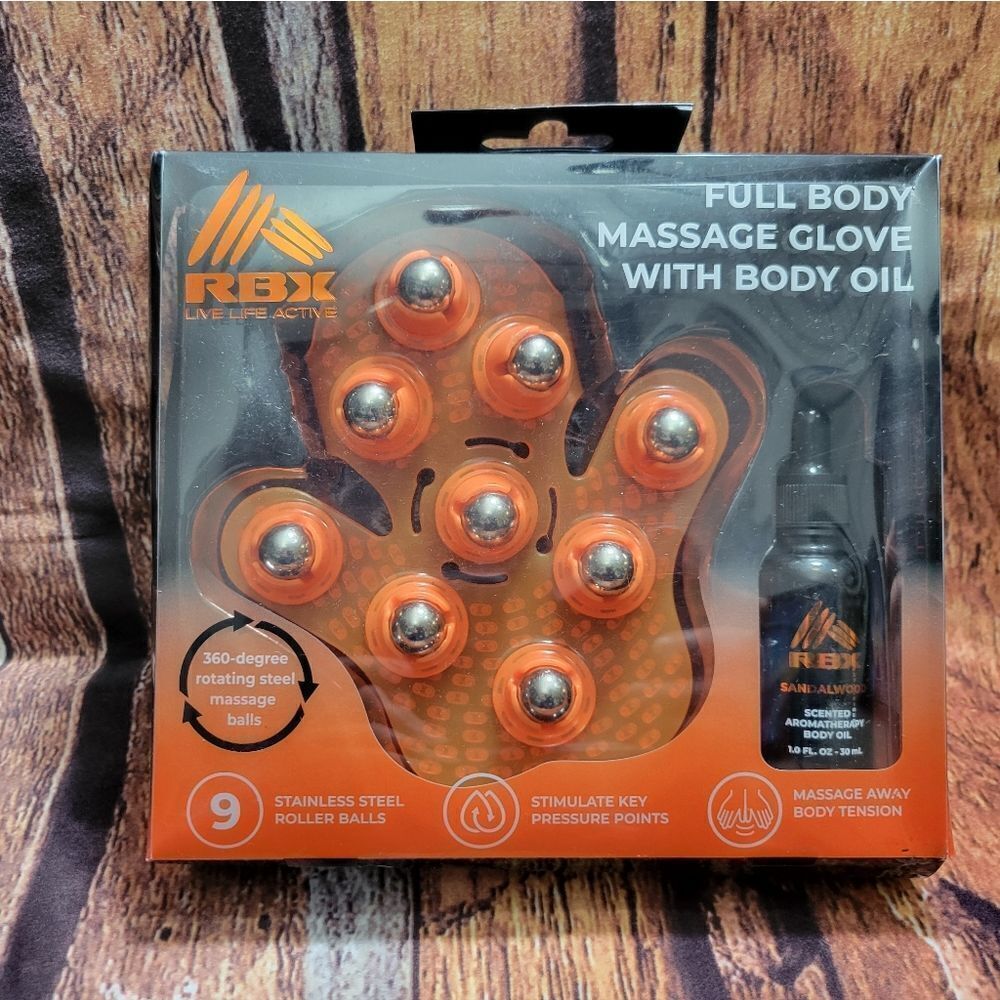 Massage Glove with Body Oil